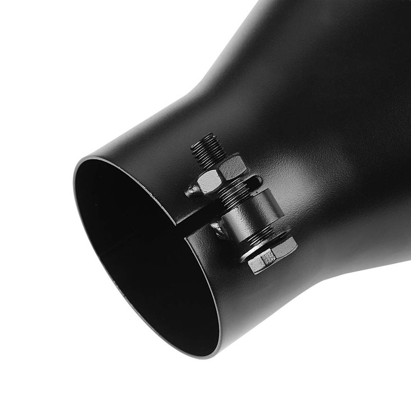 A-KARCK Exhaust Tip 3 Inch Inlet, 3" Inlet 5" Outlet 12" Long Black Coated Finish Muffler Tip for Truck Tailpipe, Stainless Steel Rolled Edge - Image 4